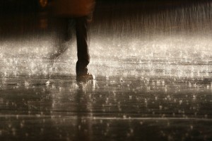 Running in the rain. Photo by stevenjohn19.