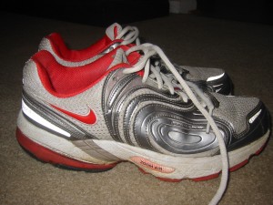 My Nike Zoom Airs which I now use for treadmill work, walking, or biking.